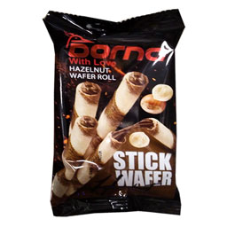 ویفر لوله ای با کرم فندقی 24 گرمی درنا