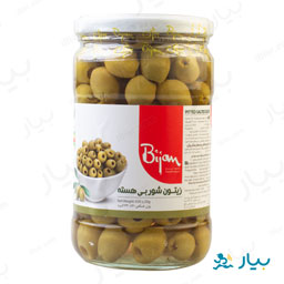زیتون شور بدون هسته 630 گرمی بیژن