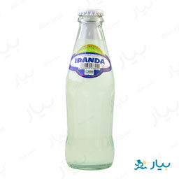 نوشابه گازدار باطعم لیمو شیشه ای 200 میلی لیتری ایراندا