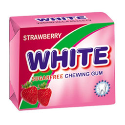 آدامس با طعم توت فرنگی وایت بسته 4 عددی