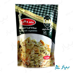 پاستا نیمه آماده پروانه ای سبزیچات 180 گرمی تک ماکارون