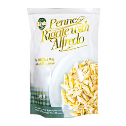 پاستا نیمه آماده پنه با سس آلفردو بسته سلفونی 180 گرمی تک ماکارون