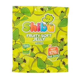 پاستیل سافت جلی آبمیوه‌ای با طعم سیب 90 گرمی شیبا