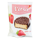 بیسکویت روکش شکلات با طعم توت فرنگی 30 گرمی ورسا