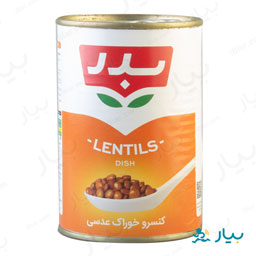 کنسرو خوراک عدسی 420 گرمی بدر
