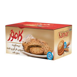 بیسکویت با سبوس فرآوری شده بدون قند 170 گرمی کامور