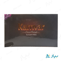 بیسکویت کاکائویی بدون قند 360 گرمی کامور
