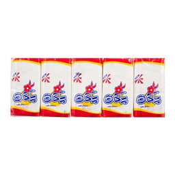 دستمال جیبی سه لایه 10 برگ 5 بسته ای پاکان