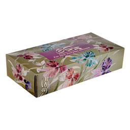 دستمال کاغذی طرح رویی دو لایه 100 برگ پاکان