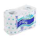 دستمال توالت سفید طرح برفی و موج 2 رول پاکان