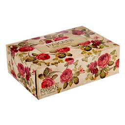 دستمال ماشین طرح یاسمین دو لایه 100 برگ پاکان