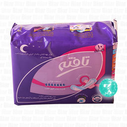 نوار بهداشتی بالدار خیلی نازک ویژه شب تک بسته ای 10 عددی تافته