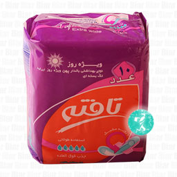 نوار بهداشتی بالدار پهن ویژه روز ایرلید تک بسته ای 10 عددی تافته