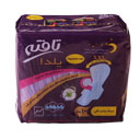 نوار بهداشتی بالدار یلدا ویژه شب با رویه کتانی با بسته بندی تکی 10 عددی تافته