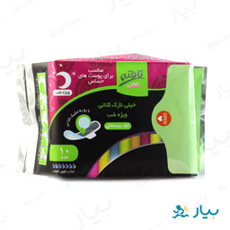 نوار بهداشتی خیلی نازک کتانی ویژه شب 10 عددی تافته
