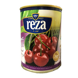 کمپوت آلبالو 370 گرمی رضا