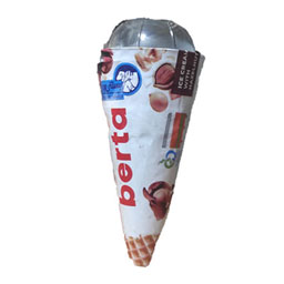 بستنی قیفی با کرم شکلات فندقی فیلبرتا روز