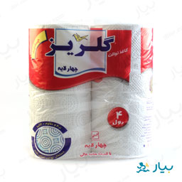 دستمال توالت 4 رول 4 لایه گلریز