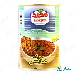 کنسرو عدس کلیددار 400گرمی مجید