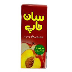 نوشیدنی سیب و هلو 200 میلی لیتری سان تاپ