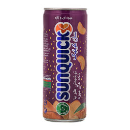 نوشیدنی هلو با تکه های میوه 240 میلی لیتری سان کوئیک