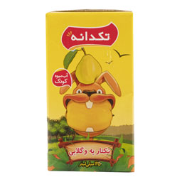 آبمیوه کودک به و گلابی 125 میلی لیتری تکدانه