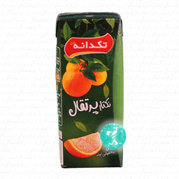 آب پرتقال 200 میلی لیتری تکدانه