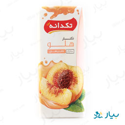 آب هلو 200 میلی لیتری تکدانه