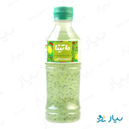 نوشیدنی دانه ریحان با لیمو و ترخون 280 گرمی ماتینا