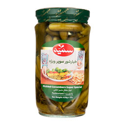 خیارشور سوپر ویژه 620 گرمی سمیه