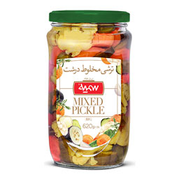 ترشی مخلوط درشت 670 گرمی سمیه