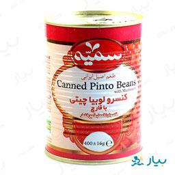 خوراک لوبیا چیتی با قارچ 430 گرمی سمیه
