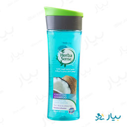 شامپو کراتینه تقویت کننده موهای دارای ریزش و کم پشت نارگیلی 300 گرمی هرباسنس