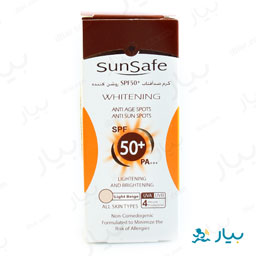 کرم ضد آفتاب روشن کننده SPF50 بژ روشن 50 گرمی سان سیف