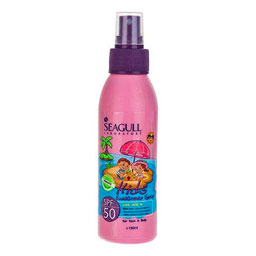 اسپری ضد آفتاب کودکان صورتی spf 50 با حجم 150 میلی لیتری سی گل