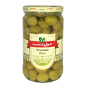 زیتون سبز با هسته ظرف شیشه ای 700 گرمی دریان دشت