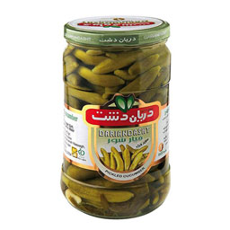 خیارشور ممتاز شیشه ای 750 گرمی دریان دشت
