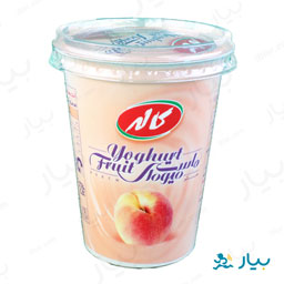 ماست میوه ای هلو 450 گرمی کاله