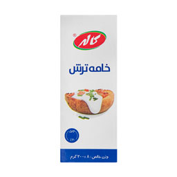 خامه ترش وزن 200 گرمی کاله