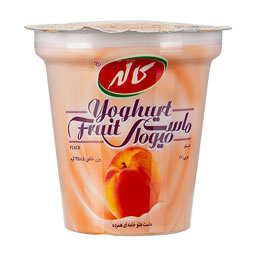 ماست هلو خامه ای همزده 125 گرمی کاله