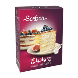 پودر کیک وانیلی 500 گرمی سوربن