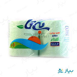 کاغذ توالت دو قلو گلدار بی تا