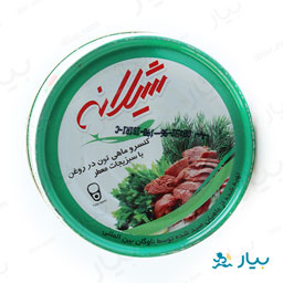 کنسرو ماهی تون در روغن با سبزیجات معطر 180 گرمی شیلانه