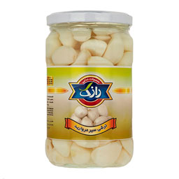 سیر ترشی سفید مروارید 660 گرمی رازک