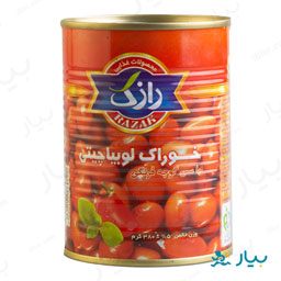 خوراک لوبیا چیتی با سس گوجه فرنگی 380 گرمی رازک