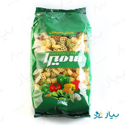 ماکارونی فرم خوشه گندمی 500گرمی سبزیجات سمیرا