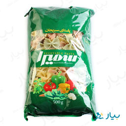 ماکارونی فرم پروانه ای سبزیجات 500 گرمی سمیرا