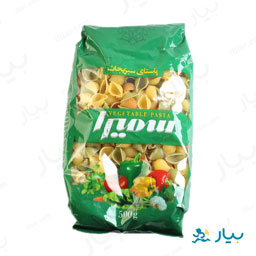 ماکارونی فرم گوش ماهی سبزیجات 500 گرمی سمیرا