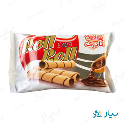 ویفر رول رول با مغزی کاکائویی 30 گرمی نادری