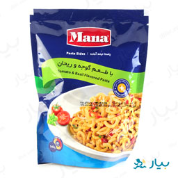 پاستا فرمی نیمه آماده با طعم گوجه و ریحان 145 گرمی مانا